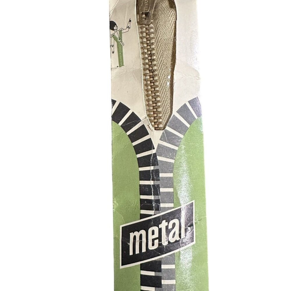 Vintage Conmar No/Snag 20” Metal Zipper Beige Scovill Military Sealed - Picture 3 of 8